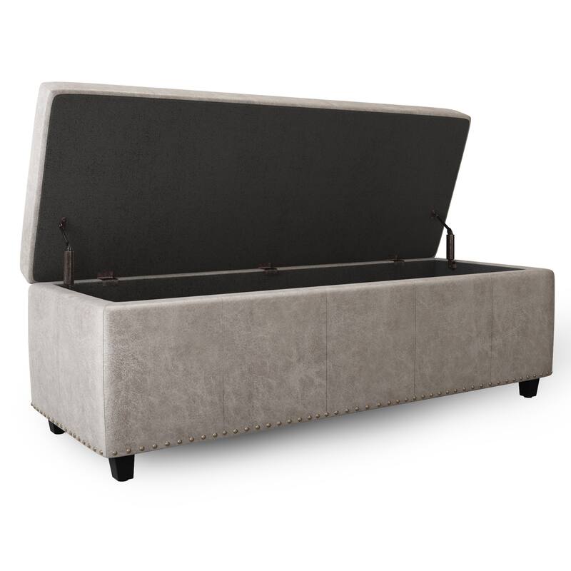 WYNDENHALL Stanford Upholstered Storage Ottoman