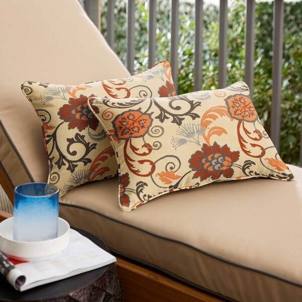 Sorra Home Sunbrella Elegance Marble Corded Indoor/ Outdoor Pillows