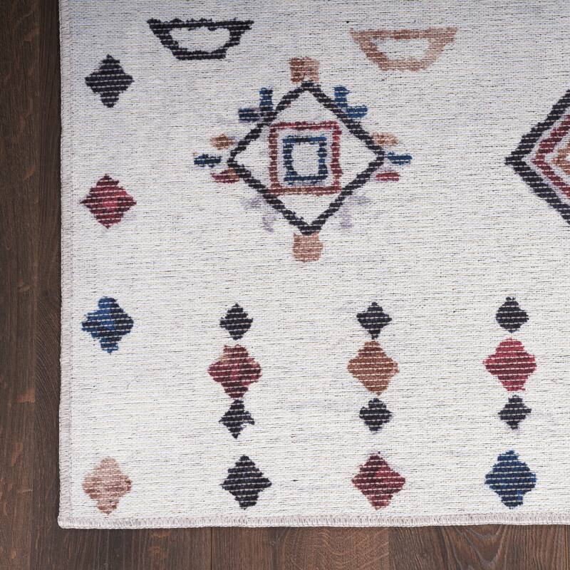 New Concept Washables Machine Washable Series 1 Indoor only Diamond Area Rug - 7' 10" x 9' 10" - Multi - Rectangle