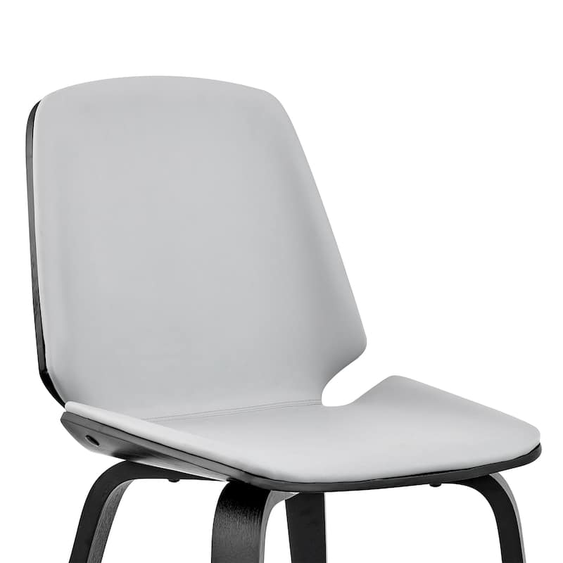 Brinley Walnut or Black Wood Upholstered Dining Chair