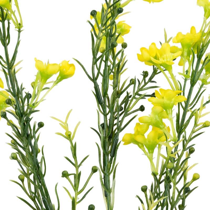 Waxflower Artificial Floral Spray - 27" - Yellow