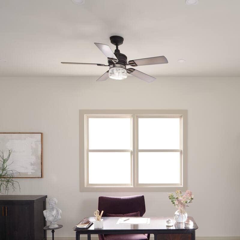Kichler Lighting Lyndon Patio 52-inch LED Ceiling Fan Distressed Black