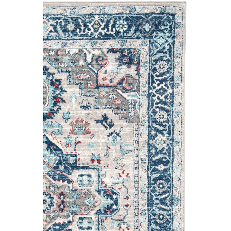 SAFAVIEH Brentwood Essie Traditional Light Grey / Blue Rug