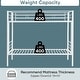 preview thumbnail 19 of 28, Twin over Twin Metal Bunk Bed, Metal Structure Bedframe with Safety Guardrails and 2 ladders, Convertible Bunkbeds