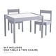 preview thumbnail 9 of 22, Avenue Greene Dreama 3-PC Kiddy Table & Chair Set - N/A