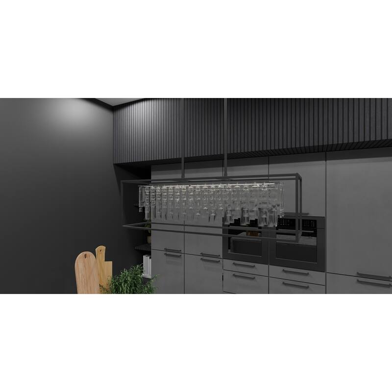Brillance Integrated LED Matte Black Island Light