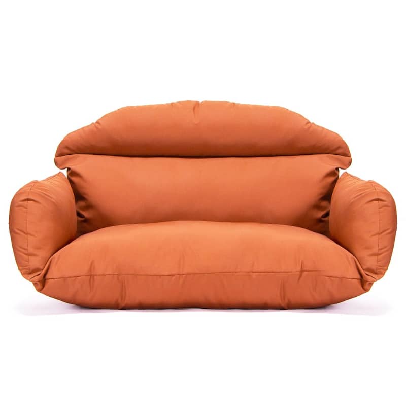 2-Person Hanging Egg Chair Cushion - Durable, Soft Outdoor Swing Seat Replacement - All Colors - Orange