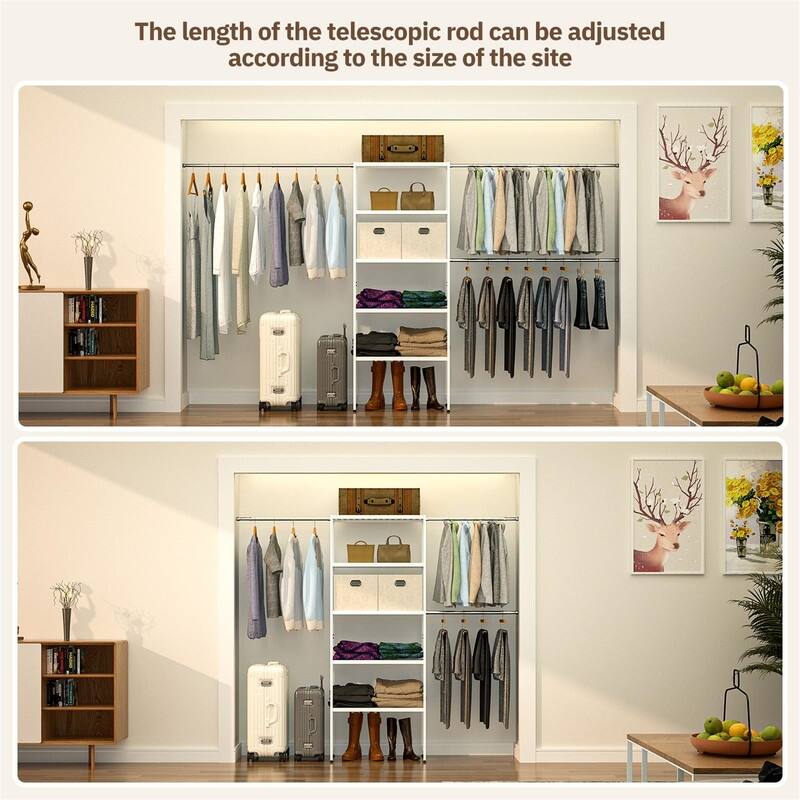 Homde Closet Organizer Storage System - 15.7"D x27.6"W x 70.9"H