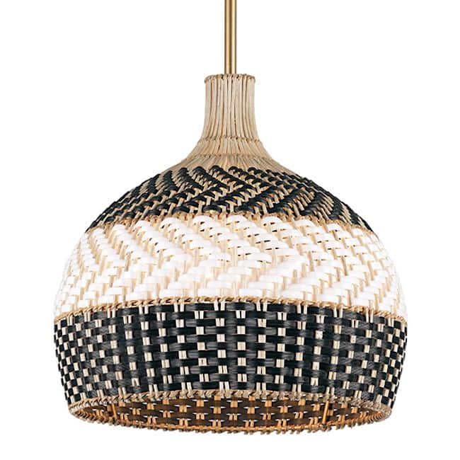 Crystorama Lighting Group ZAN-9003 Zanzibar 3 Light 14" Wide Pendant - Soft Gold / Matte Black