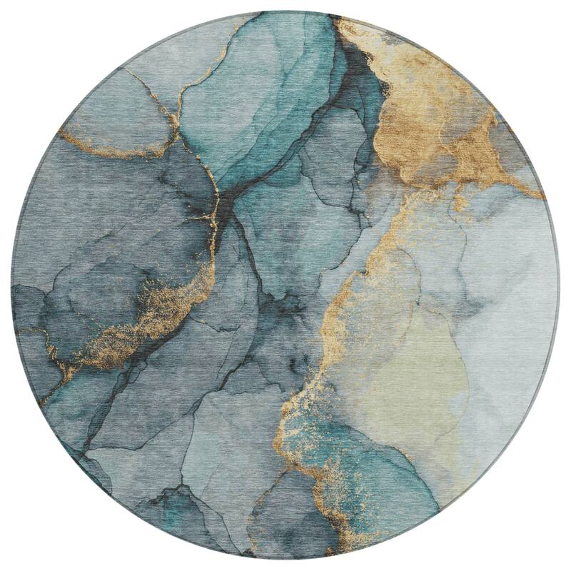 Machine Washable Indoor/ Outdoor Modern Brush Chantille Rug