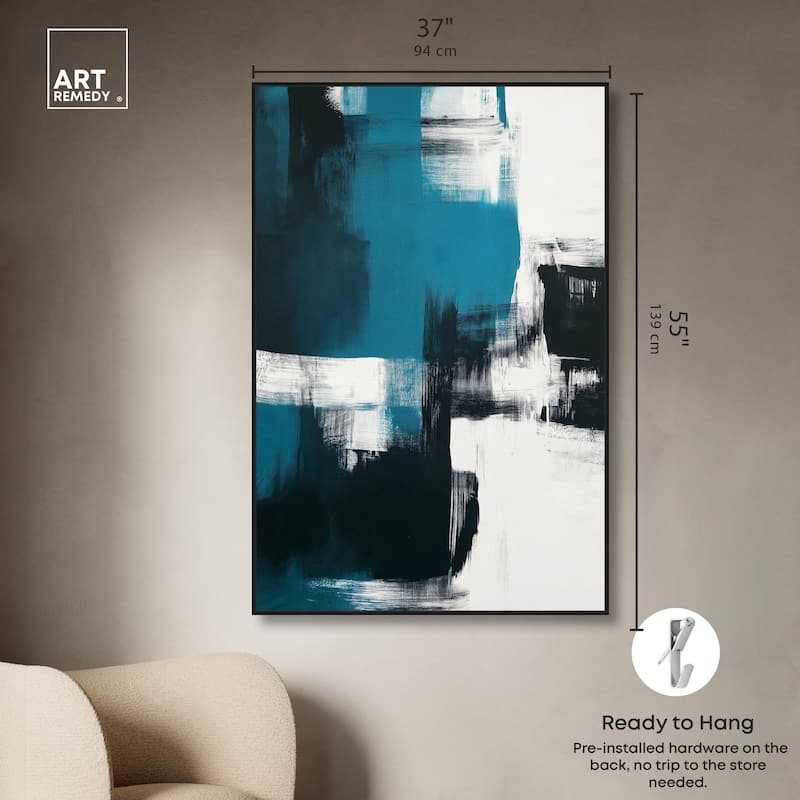 Weight of Teal Canvas by Art Remedy