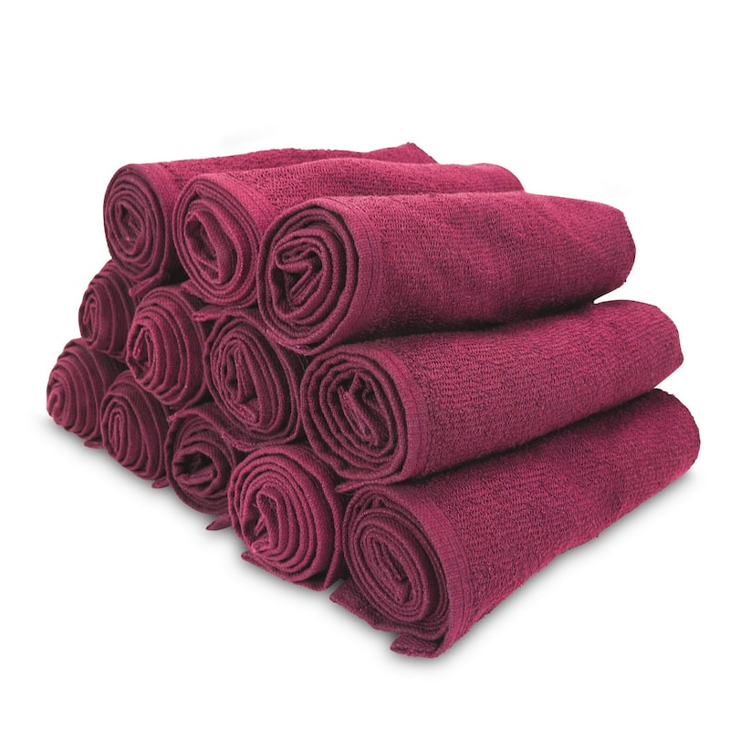 Arkwright 12-Piece Salon Towels - 16x28 - Burgundy