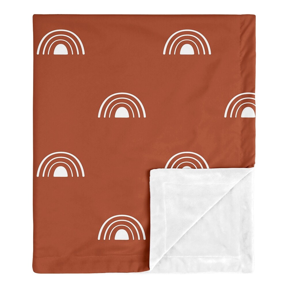 Rust Rainbow Baby Blanket, Rainbow Baby Blanket, Minky Baby Blanket