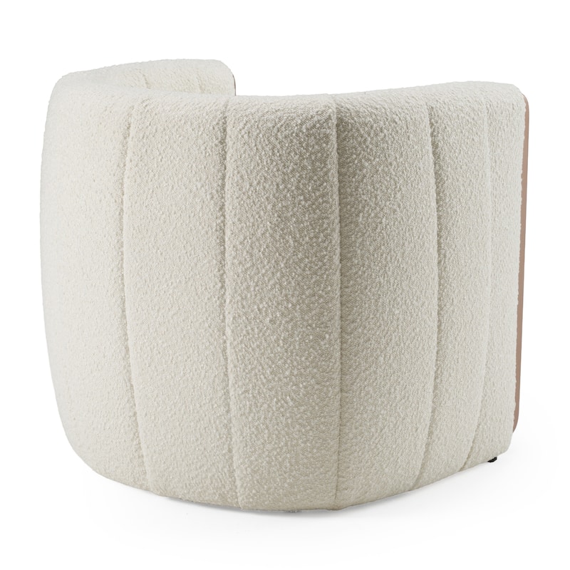 Modrest Joselyn Modern Cream Fabric Accent Chair