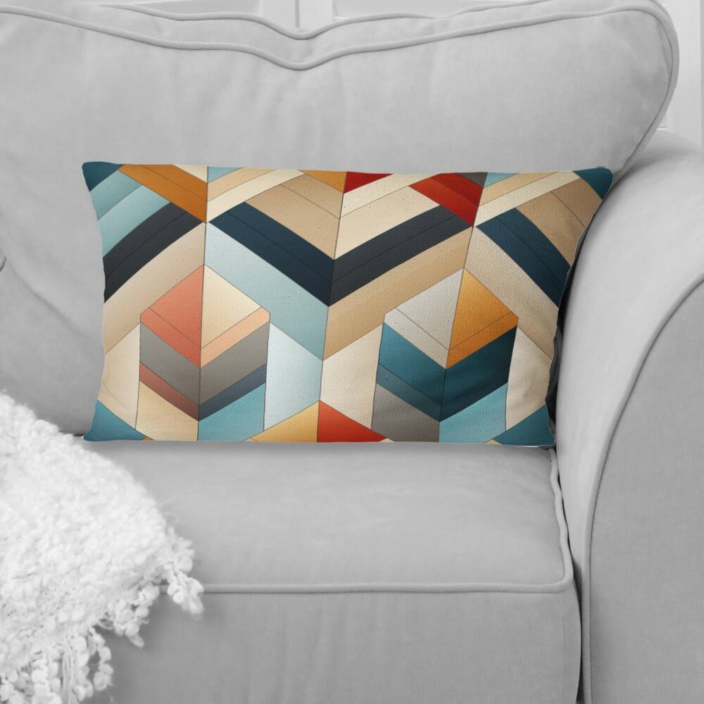 Designart "Urban Geometry Chevron Pattern" Chevron Printed Throw Pillow