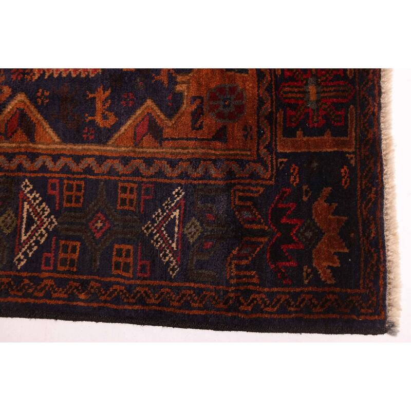ECARPETGALLERY Hand-knotted Teimani Burnt Orange Wool Rug - 3'7 x 6'8