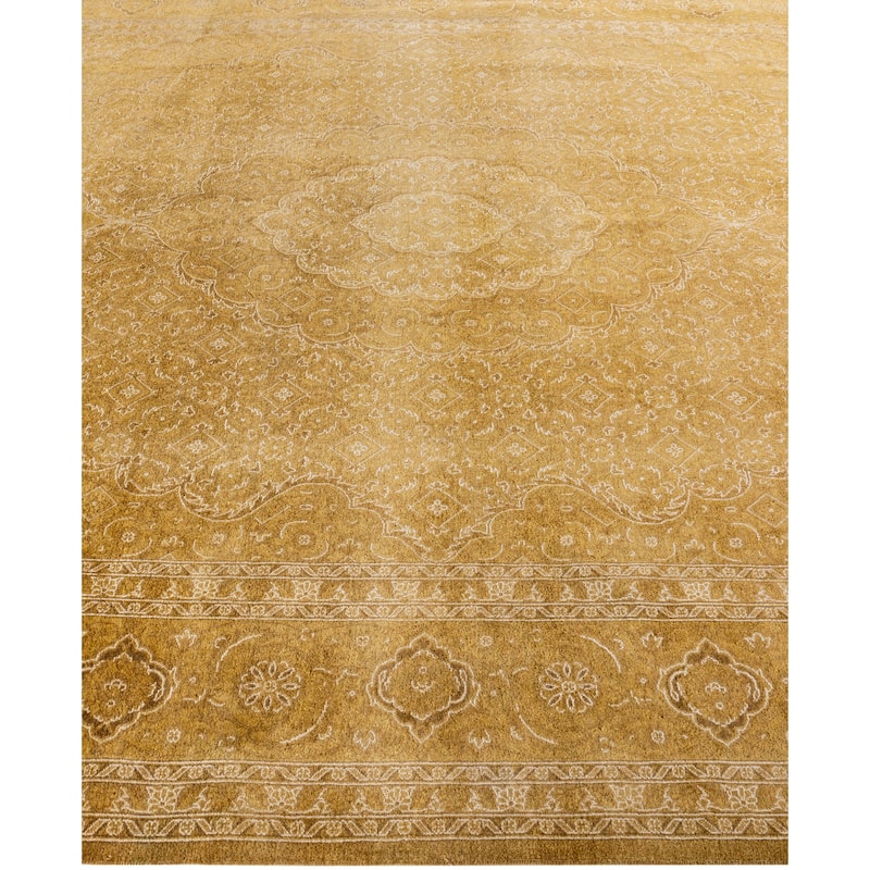 Overdyed One-of-a-Kind Hand-Knotted Area Rug - Gold - 8' 1" x 10' 4"