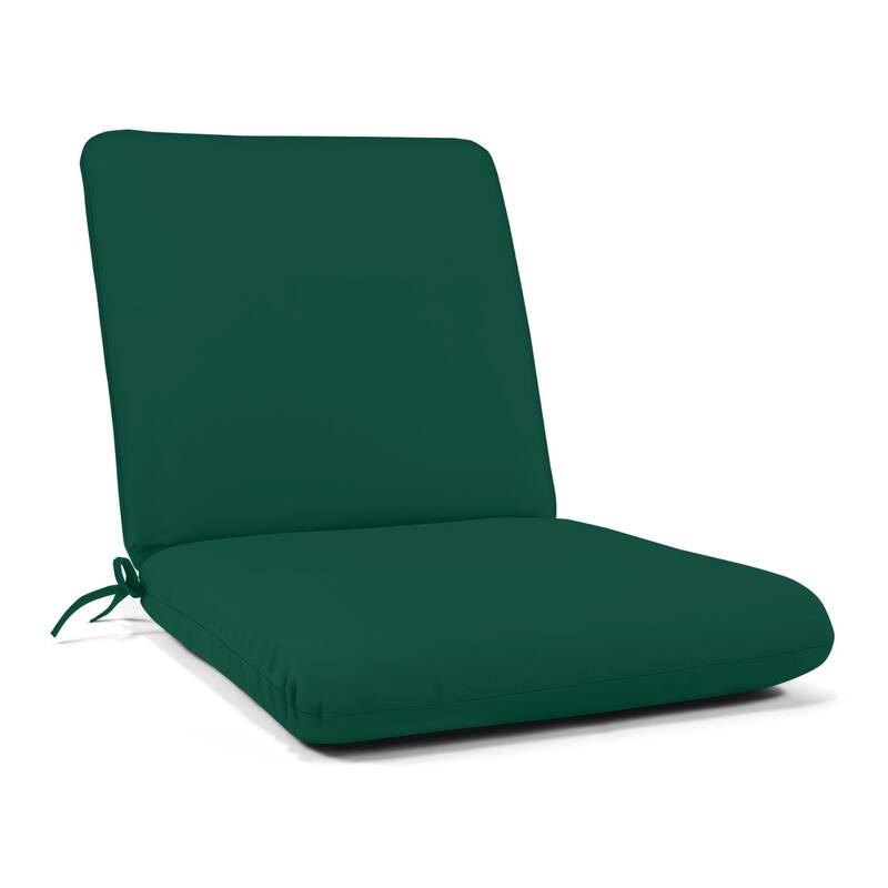 Casual Cushion Solid 1-Piece Outdoor Club Chair Cushion, 22"W x 44"L - Forest Green