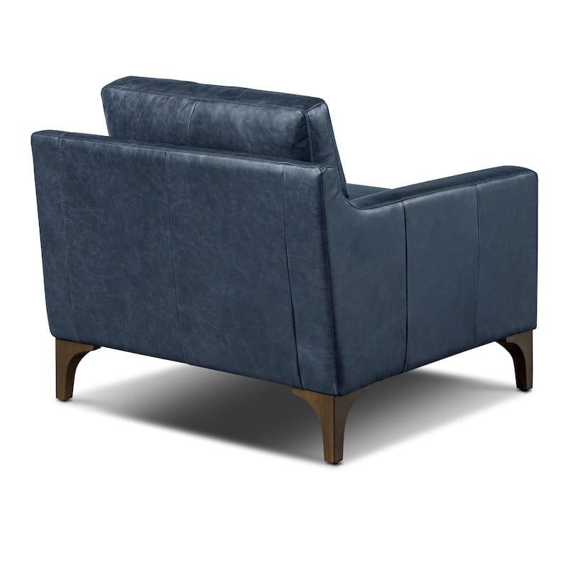 Poly & Bark Sorrento 35" Lounge Chair - Full Grain Genuine Italian Leather