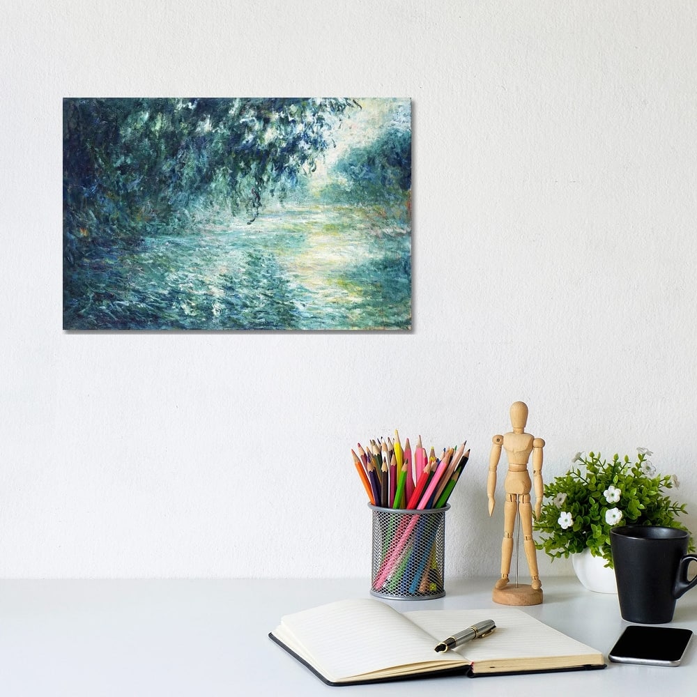 iCanvas "Morning on the Seine, near Giverny" by Claude Monet Canvas Print