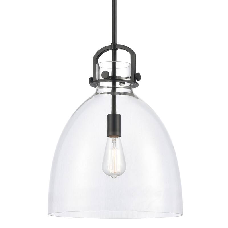 Bellevue Wendell 14" Wide Pendant - Matte Black