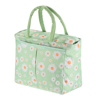 Lunch Bag Tote Bag with Pocket for Work Picnic 9.4"x5.5"x7.9", Green