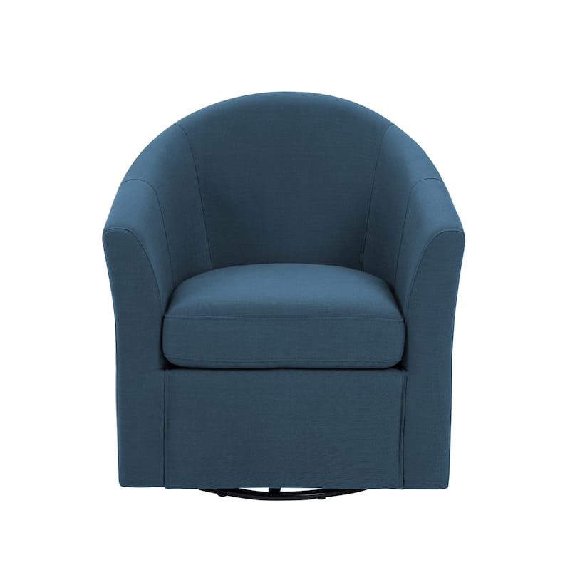 Modern Upholstered Swivel Barrel Chair Living Room Accent Chair