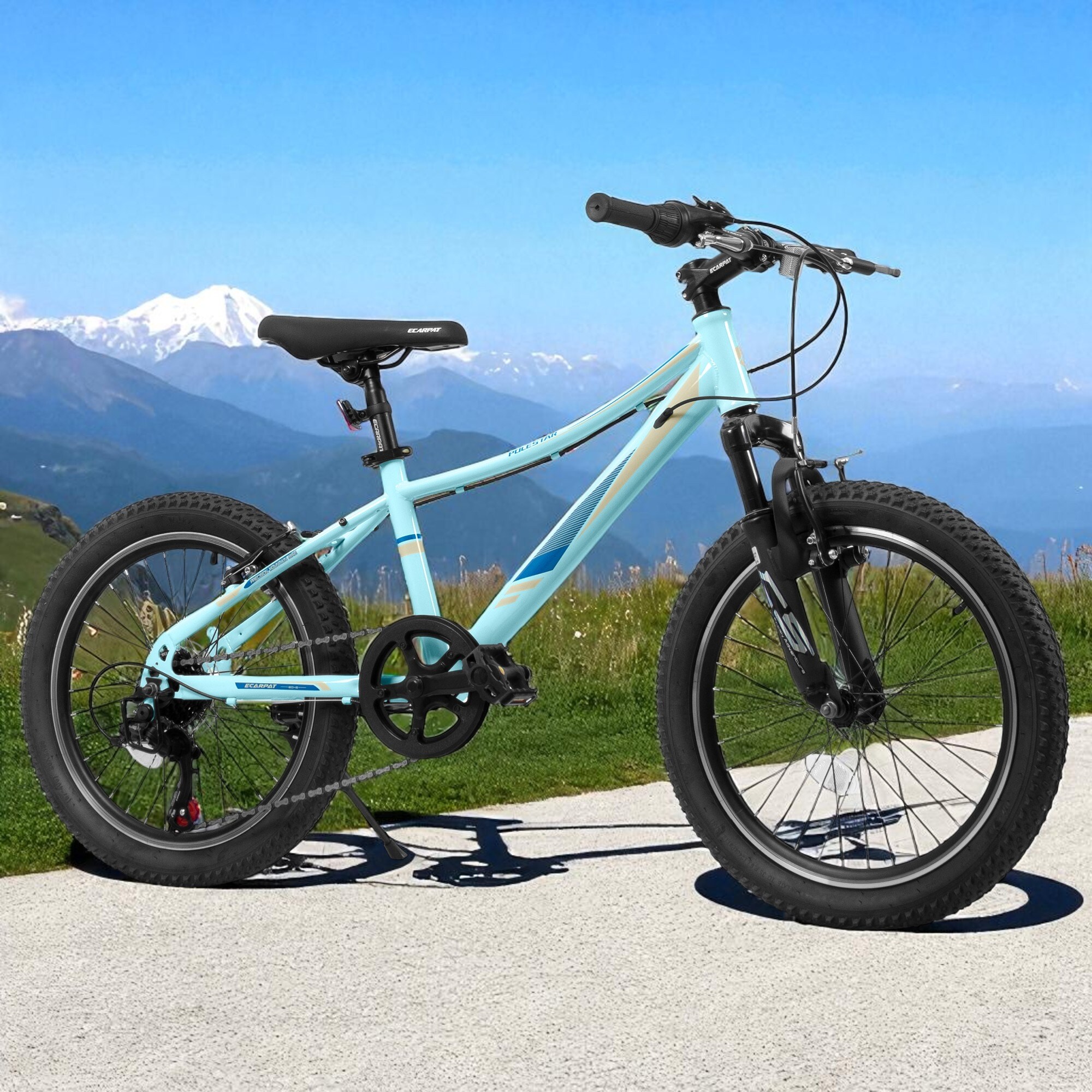 20-Inch Mountain Bike for Kids, 7-Speed, Shock Absorber Fork, V
