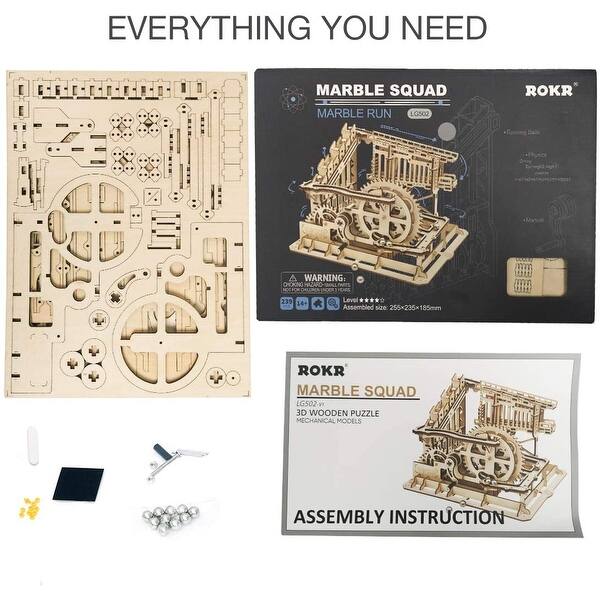 Shop Rokr Marble Run Wooden Model Kits 3d Puzzle Mechanical Puzzles For Kids And Adults Cog Coaster Overstock 31660714