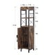 preview thumbnail 7 of 28, Slim Bathroom Cabinet Small Bathroom Storage Corner Floor Cabinet with Magnetic Doors and Shelves Toilet Paper Holder