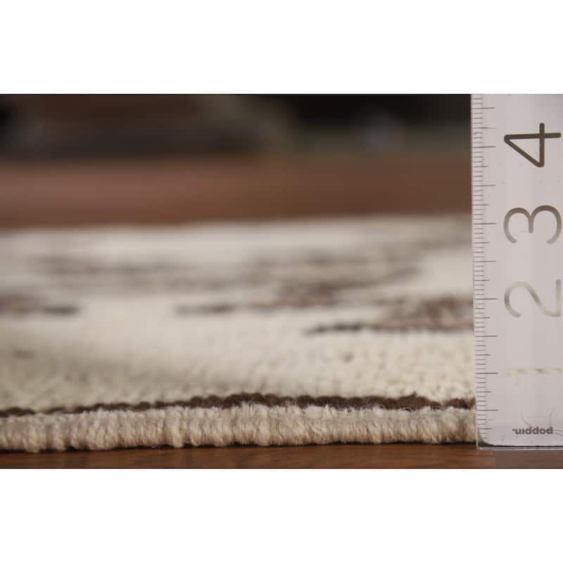 Natural Dye Tribal Kurdish Turkish Runner Rug Handmade Wool Carpet - 3'2"x 12'8"
