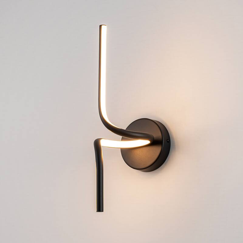 1-Light Modern Black/Gold Linear Aluminum Intergrated LED Bathroom Vanity Light