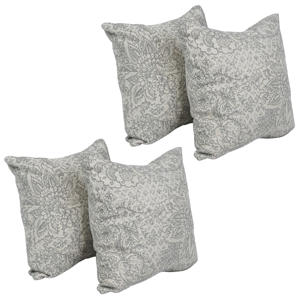 Blazing Needles 17-inch Square Throw Pillows (Set of 4)