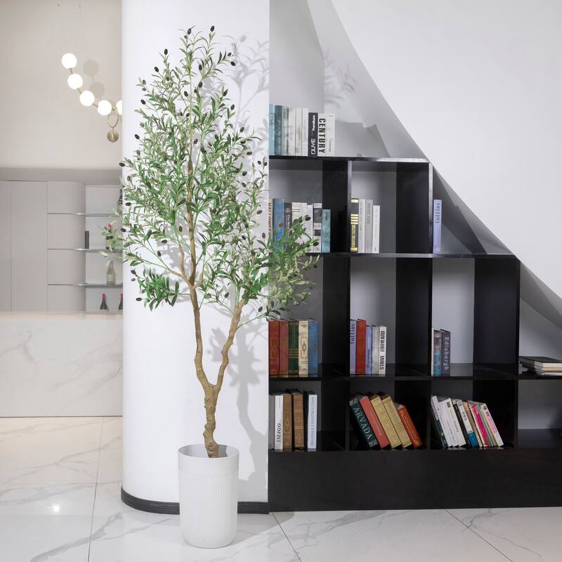 Artificial Olive Tree Indoor, 7FT Tall Fake Plants for Office Decor