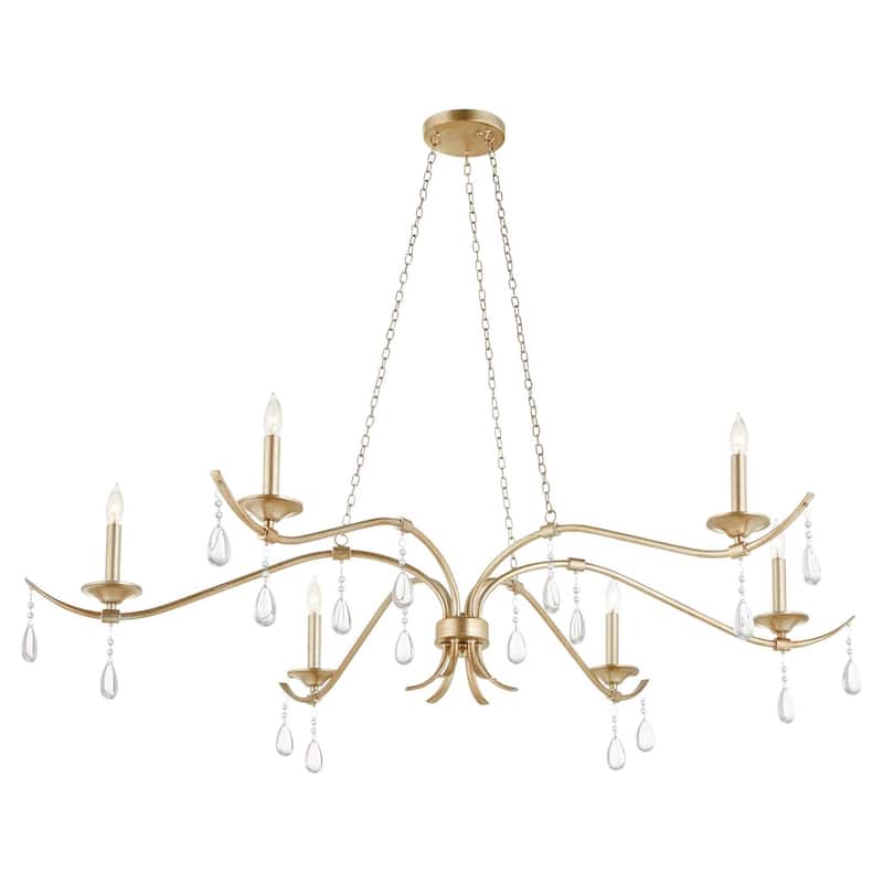 Quorum International 602-6 Lorelei 6 Light 50" Wide Crystal Candle