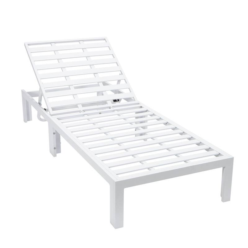 Chelsea Adjustable Chaise Lounge with UV-Resistant Frame, Removable Washable Cushions, Non-Slip Feet (Set of 2)