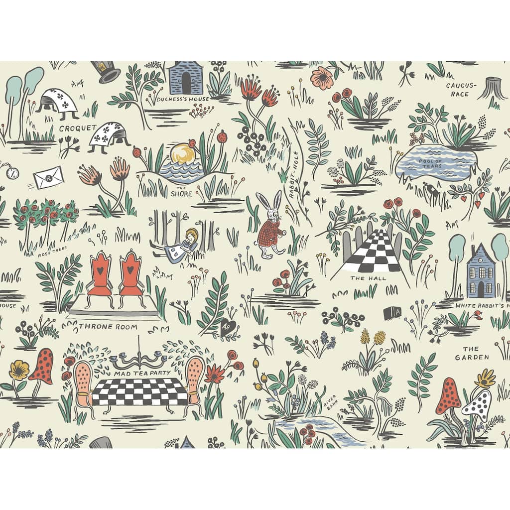 Rifle Paper Co.Wonderland Pastel Peel and Stick Wallpaper