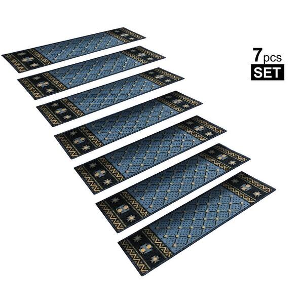 Shop Non Slip Mats Rubber Backing Stair Treads Set Of 7 8 5 X