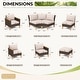preview thumbnail 25 of 54, 11-Piece Outdoor Wicker Half-Round Furniture Set, Half-Moon Sectional Sofa Set All Weather Rattan Curved Conversation Sets