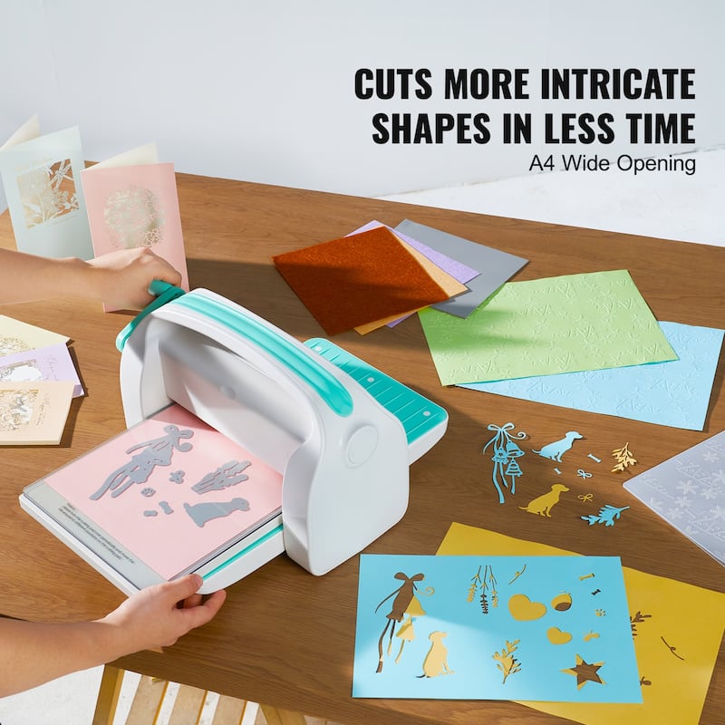 Manual Die Cutting & Embossing Machine, Portable Cut Machines, 9 inch Opening Scrapbooking Machine Full Kit Included - 9 inch