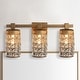 preview thumbnail 1 of 9, 20" Aged Brass Crystal Bathroom Vanity Lights Wall Sconce