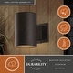 preview thumbnail 3 of 8, VAXCEL Chiasso 1-Light Outdoor Wall Sconce, Rust-Resistant Aluminum, Metal Shade, LED Compatible, Dark Sky Compliant