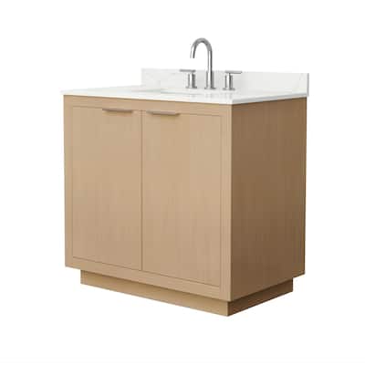 Maroni 36-inch Single Vanity, 3 Hole Quartz Top