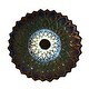 preview thumbnail 5 of 3, Solar Blue Geometric Glass Bird Bath With Stand