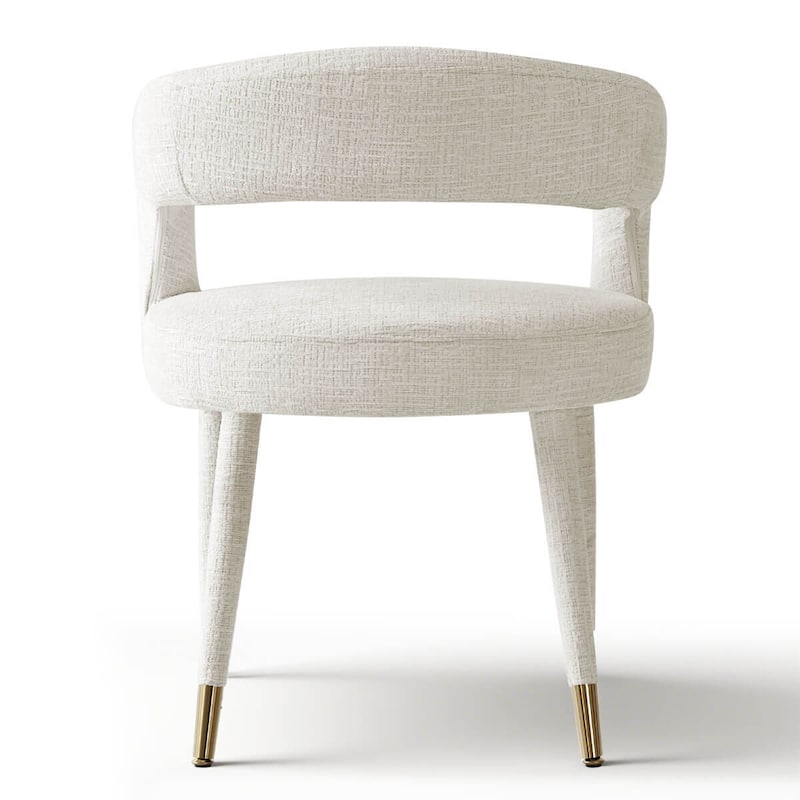 Modern Upholstered Dining Chairs with Arm (Set of 2)