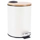 preview thumbnail 31 of 79, Stylish Trash Can with Bamboo Lid and Pedal, 2.5L Capacity - 9.2" H x 8" L x 8" W