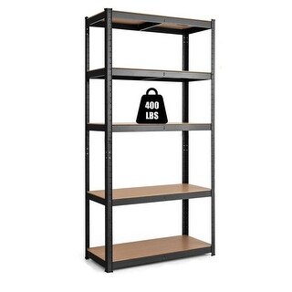 Storage Racks 60 Comp Heavy Duty 60-inch 5 Tier Adjustable Shelving Unit Garage Storage Rack ...