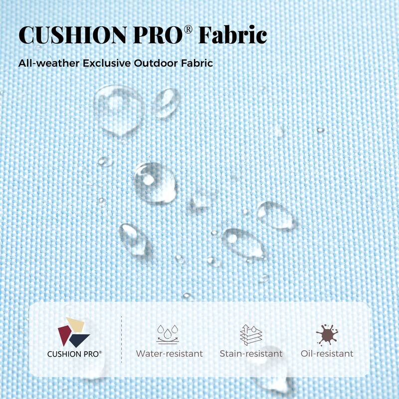 MAISON ARTS Patio Furniture Set with 56" Fire Pit Table, Deep Seating Sofa & Swivel, Rocking, and Fixed Chairs (5 Seats, Beige)