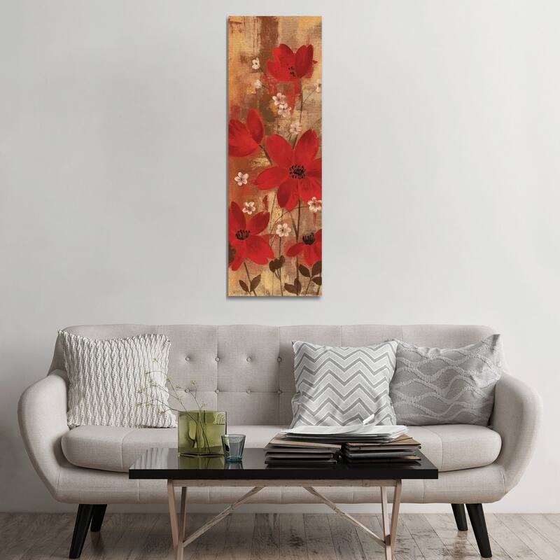 iCanvas "Floral Symphony Red I" by Silvia Vassileva Canvas Print