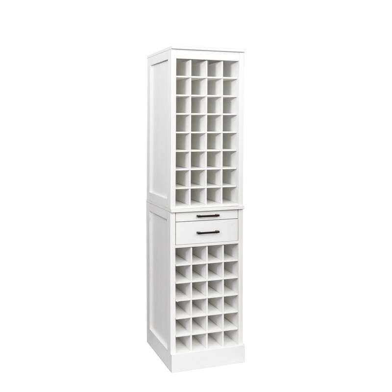 Roomfitters 28-Bottle Wine Cabinet with Drawer, Modular Wine Bar Storage Cabinet for Dining Room or Kitchen